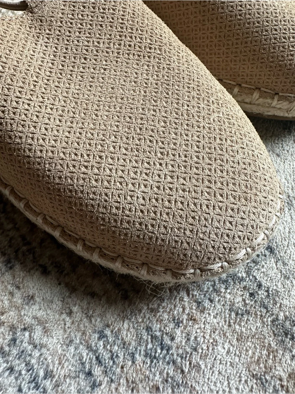 Eileen Fisher Lee Espadrille Flat Natural Beige Suede  Size 9